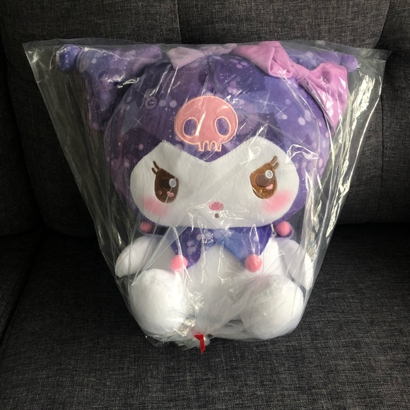 NWT - Rare 11” Kuromi Glitter Doll BIG Plush Toy Kirakira Doll from Sanrio - Picture 1 of 3